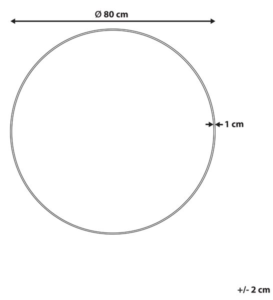 Zrcadlo ANNEMASSE 80 cm 80 cm Kov Zlatá
