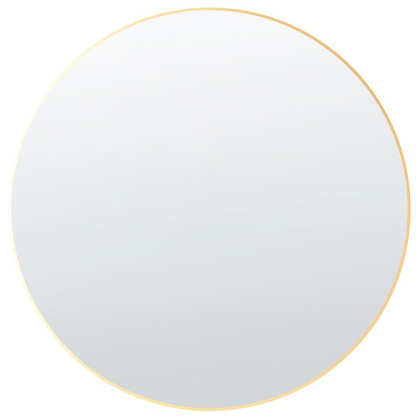 Kulaté nástěnné zrcadlo ⌀ 80 cm zlaté ANNEMASSE