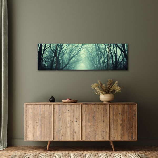 Obraz - Cesta s alejí stromů (170x50 cm)