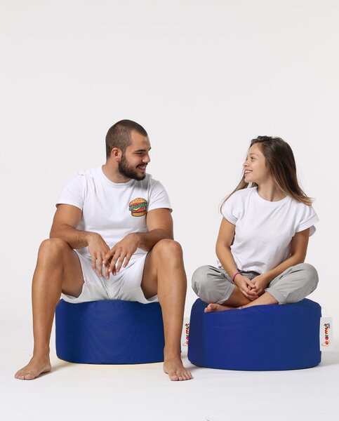 ASIR Zahradní taburet ROUND modrý