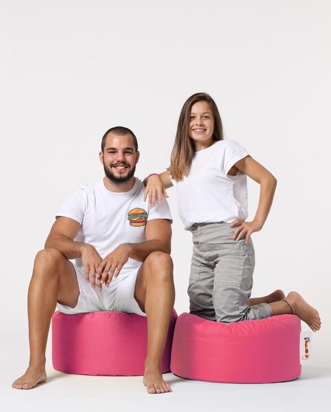 ASIR Zahradní taburet ROUND růžový