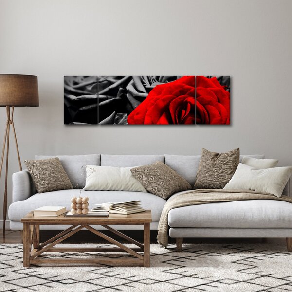 Obraz - Květy růží (170x50 cm)