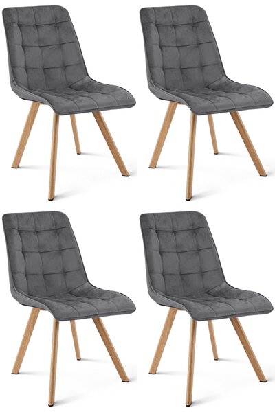 Jídelní židle CIEZA VELVET, tmavě šedá