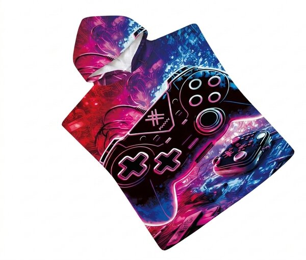 Dětské pončo GAMES barevné 60x120 cm