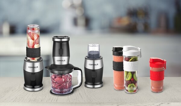 Concept SM3390 Fresh&Nutri multifunkční mixér, 700 W + láhve 2 x 570 ml + 400 ml, černá