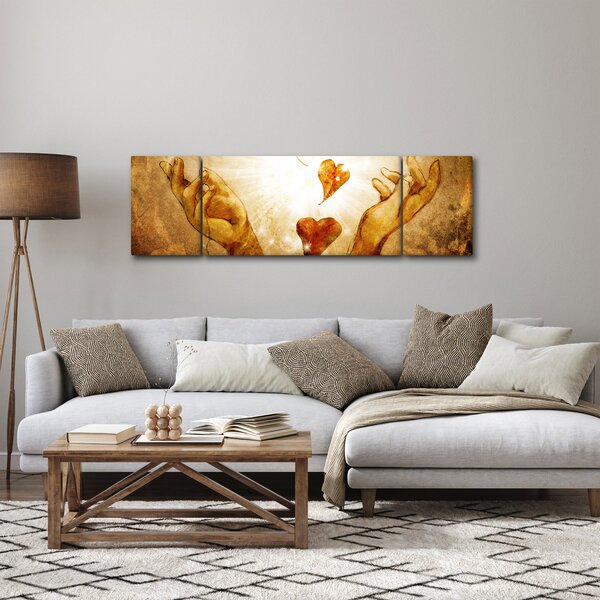 Obraz - Malba rukou plných lásky (170x50 cm)