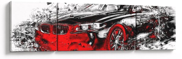 Obraz - Malované auto v akci (170x50 cm)