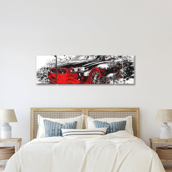Obraz - Malované auto v akci (170x50 cm)