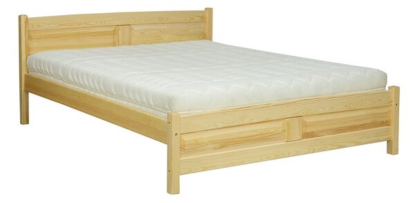 Drewmax Vyvýšená borovicová postel LK104 200 x 200 cm