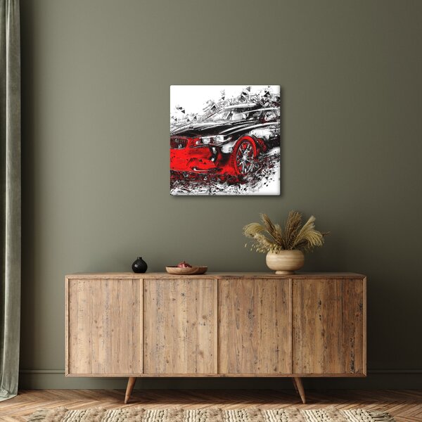 Obraz - Malované auto v akci (30x30 cm)