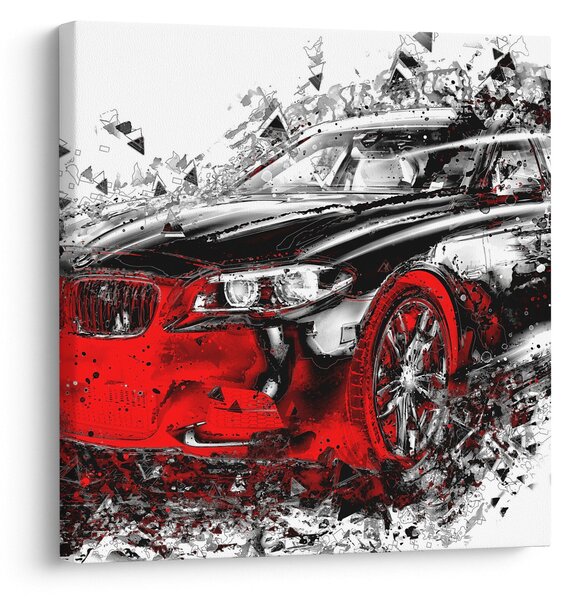 Obraz - Malované auto v akci (30x30 cm)