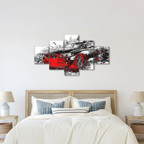 Obraz - Malované auto v akci (125x70 cm)