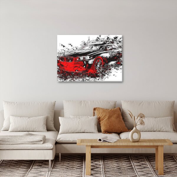 Obraz - Malované auto v akci (70x50 cm)