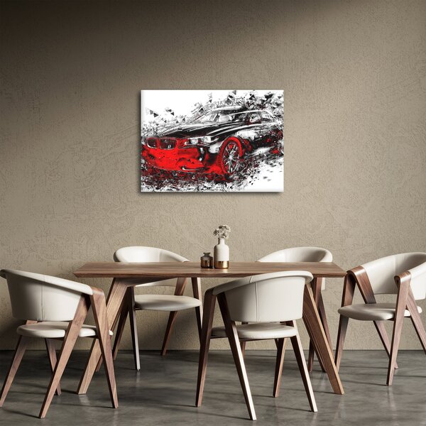 Obraz - Malované auto v akci (70x50 cm)