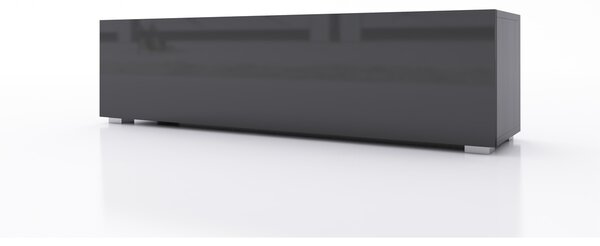 Skříňka stojaca pozioma výklopná Combo 4 - grafit/MDF Černý lesk - Konec série