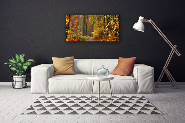 Obraz na plátně Les Příroda Podzim 140x70 cm