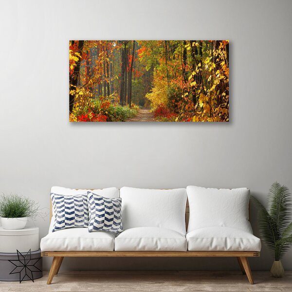 Obraz na plátně Les Příroda Podzim 140x70 cm