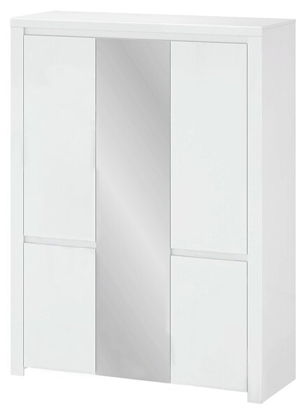 Šatní skříň Lafer 5D (bílá) (se zrcadlem). 1034097