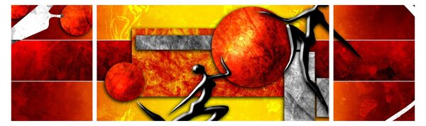 Obraz - Malba lidskosti (170x50 cm)
