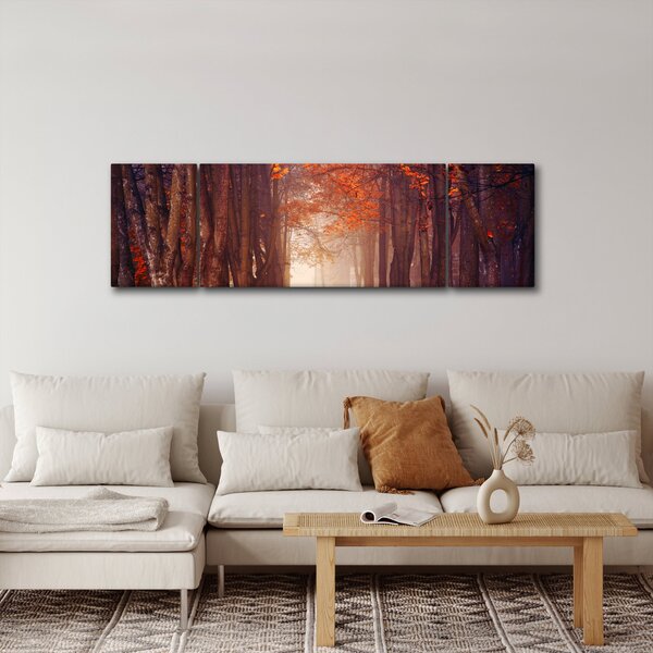 Obraz - Podzimní les (170x50 cm)