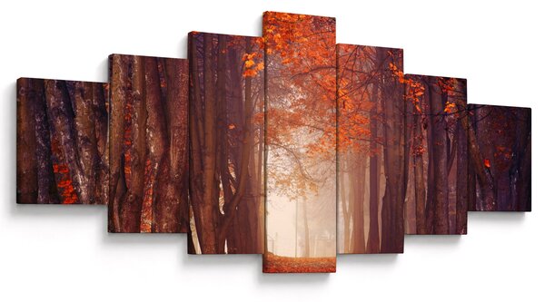 Obraz - Podzimní les (210x100 cm)