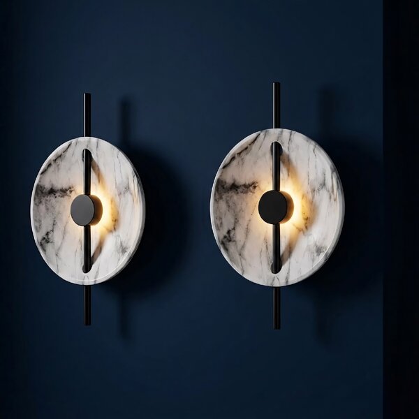 Toolight Nástěnné moderní LED osvětlení APP1762-1W dekor mramoru/černá