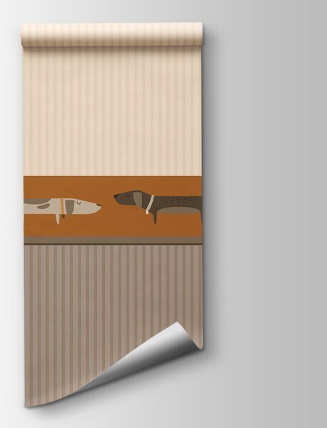 Fototapeta Řada psů na zdi, Dětské fototapety, Populární fototapety, t00682v1 - Tapeko.co.cz