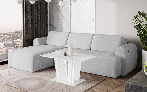 Konferenční stolek DOHA 2 Kombinace barev: doha 2 coffee table černý lesk/kámen