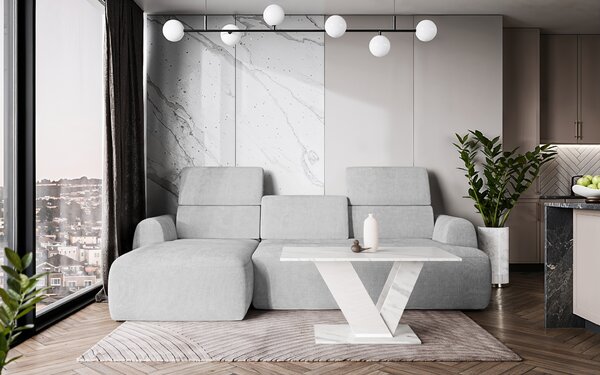 Konferenční stolek DUBAJ Kombinace barev: dubai coffee table černý lesk/kámen