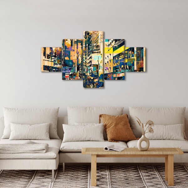 Obraz malované abstrakce (125x70 cm)