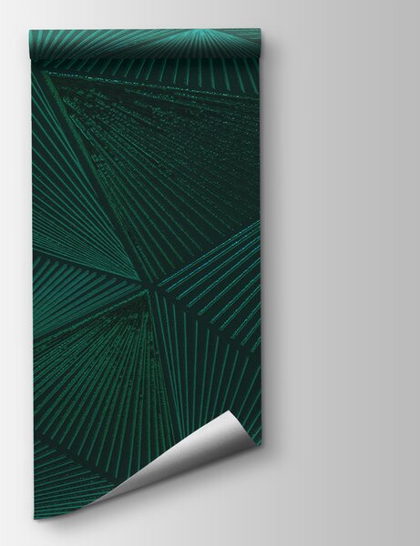 Fototapeta Zelený trojúhelníkový vzor na zeleném povrchu, Designové fototapety na zeď, Populární fototapety, u96289 - Tapeko.co.cz