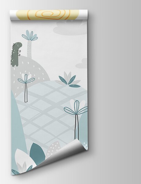 Fototapeta Karikatura dinosaurů na kopci, Dětské fototapety, Populární fototapety, u96460 - Tapeko.co.cz
