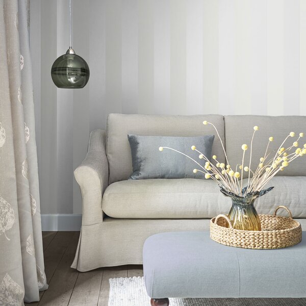 Vliesová tapeta na zeď, bílá, pruhy, 113336, Laura Ashley Signature