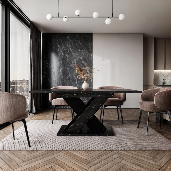 Rozkládací stůl TOXX 160 Kombinace barev: TOXX 160 table royal marble black
