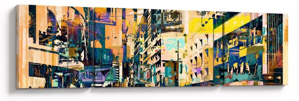 Obraz malované abstrakce (170x50 cm)