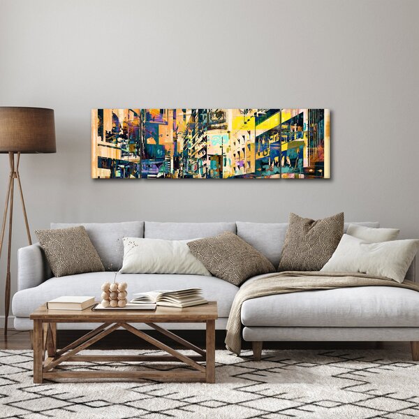 Obraz malované abstrakce (170x50 cm)