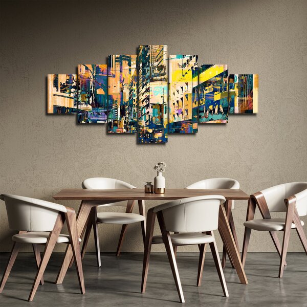 Obraz malované abstrakce (210x100 cm)
