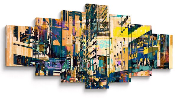 Obraz malované abstrakce (210x100 cm)