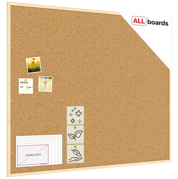Korková nástěnka 120 x 100 ALLboards NATURAL TK1210D