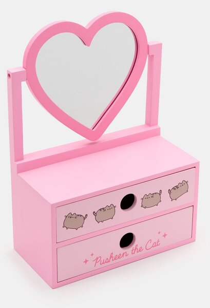 Sinsay - Skříňka se zrcadlem ve tvaru srdce Pusheen - pastelová růžová