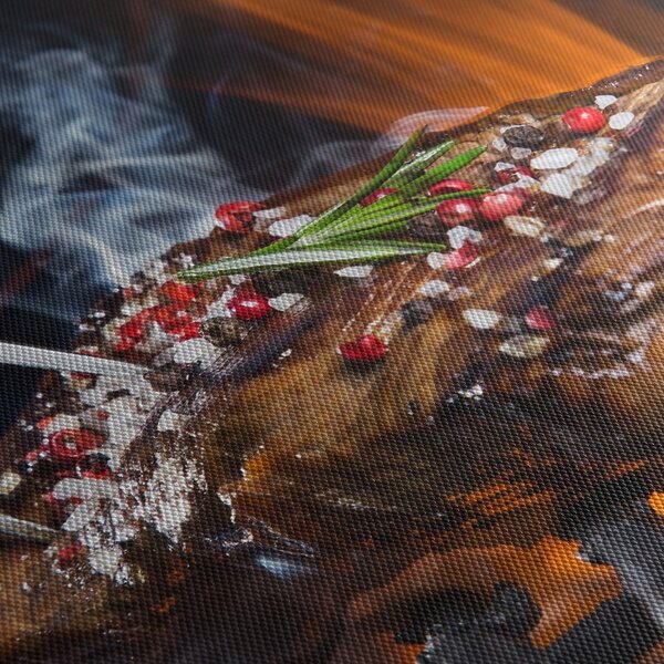 Obraz steaku na grilu (125x70 cm)