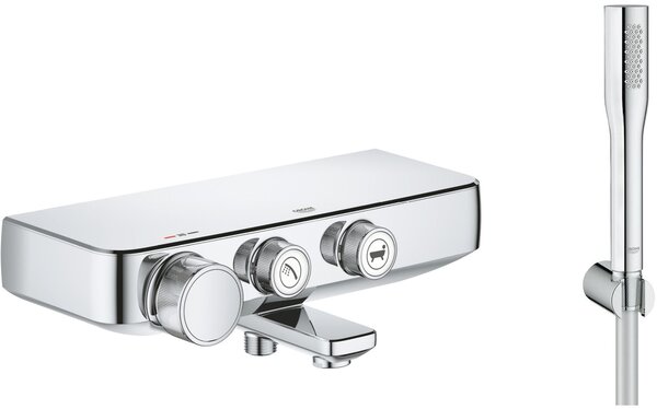 Sada vanová baterie Grohe Grohtherm SmartControl 34718000, sprchová sada Grohe Euphoria 27369000