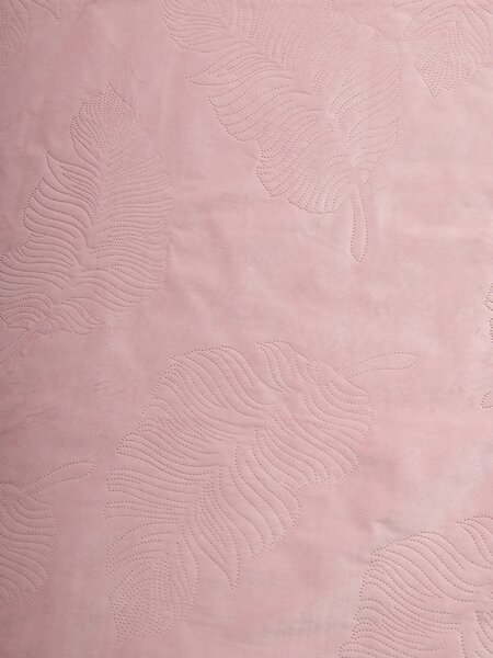 Sinsay - Přehoz na postel s reliéfním rostlinným vzorem - pastelová růžová