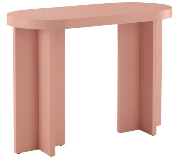 Jotex Růžový lakovaný psací stůl CRUZ MINI 100 x 50 cm
