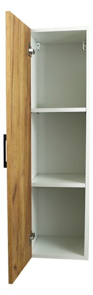 Comodo Doplňková koupelnová skříňka vysoká Agria W V 30 - bílá/zlatý dub