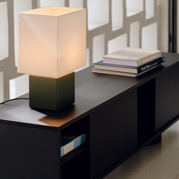 Noo.ma Zelená dřevěná stolní lampa Zam