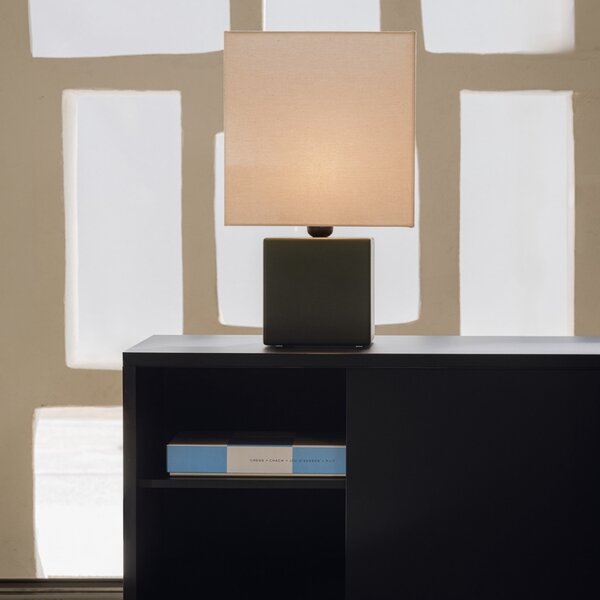 Noo.ma Zelená dřevěná stolní lampa Zam