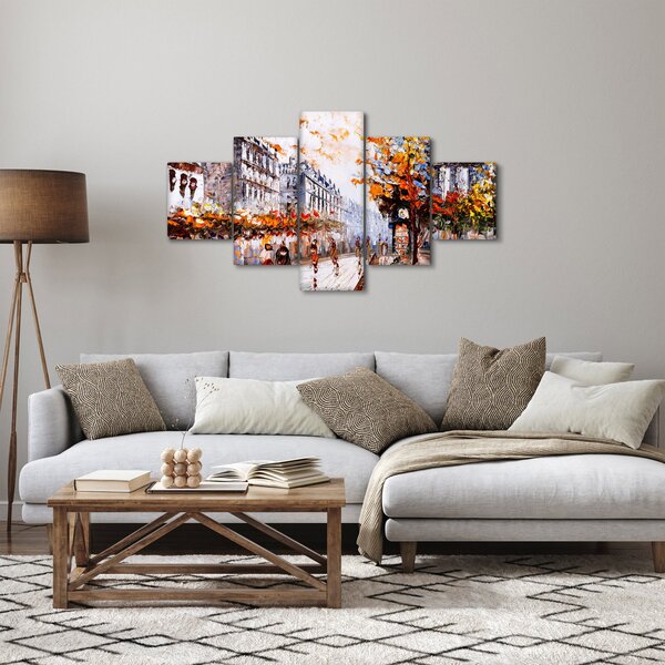 Obraz - Život ve městě (125x70 cm)