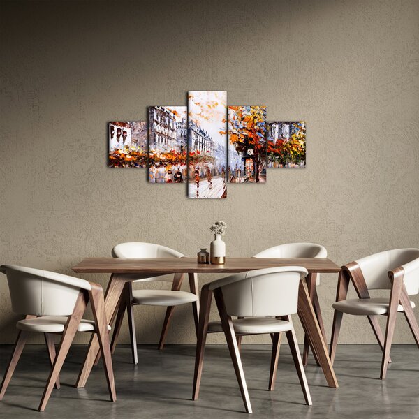 Obraz - Život ve městě (125x70 cm)