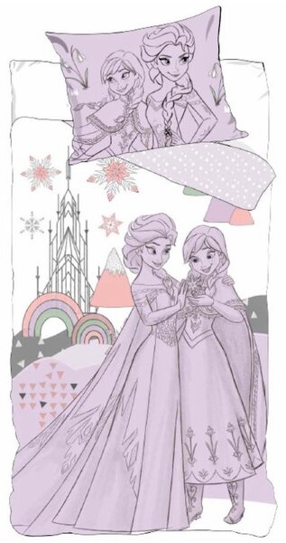 Bavlněné povlečení do dětské postýlky Ledové království - Frozen - Disney - 90 x 140 cm + 40 x 55 cm